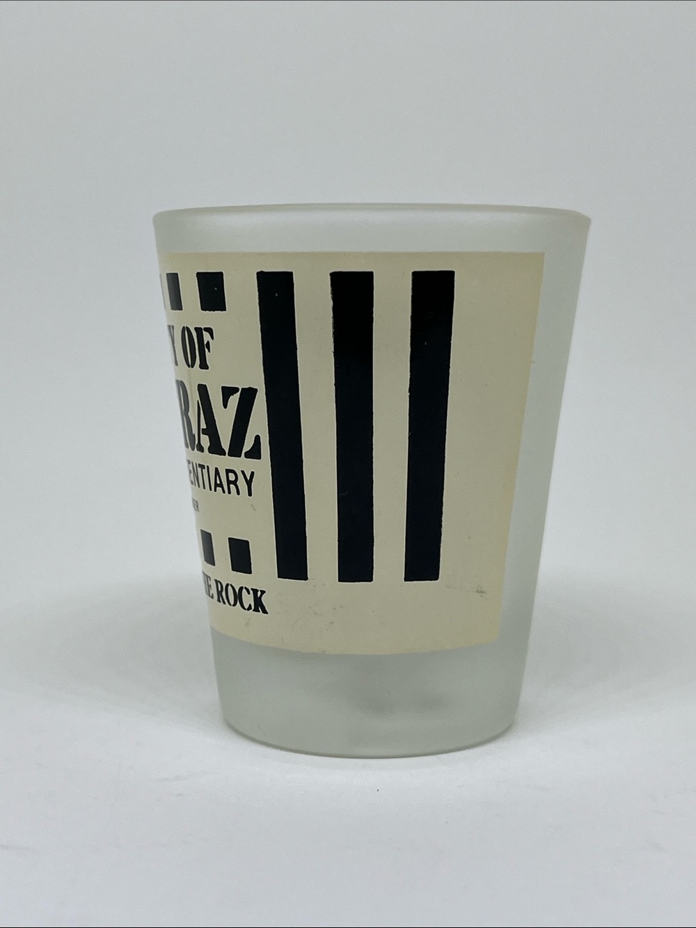 Alcatraz 'Property of Alcatraz' Black and Cream Shot Glass - Picture 4 of 4